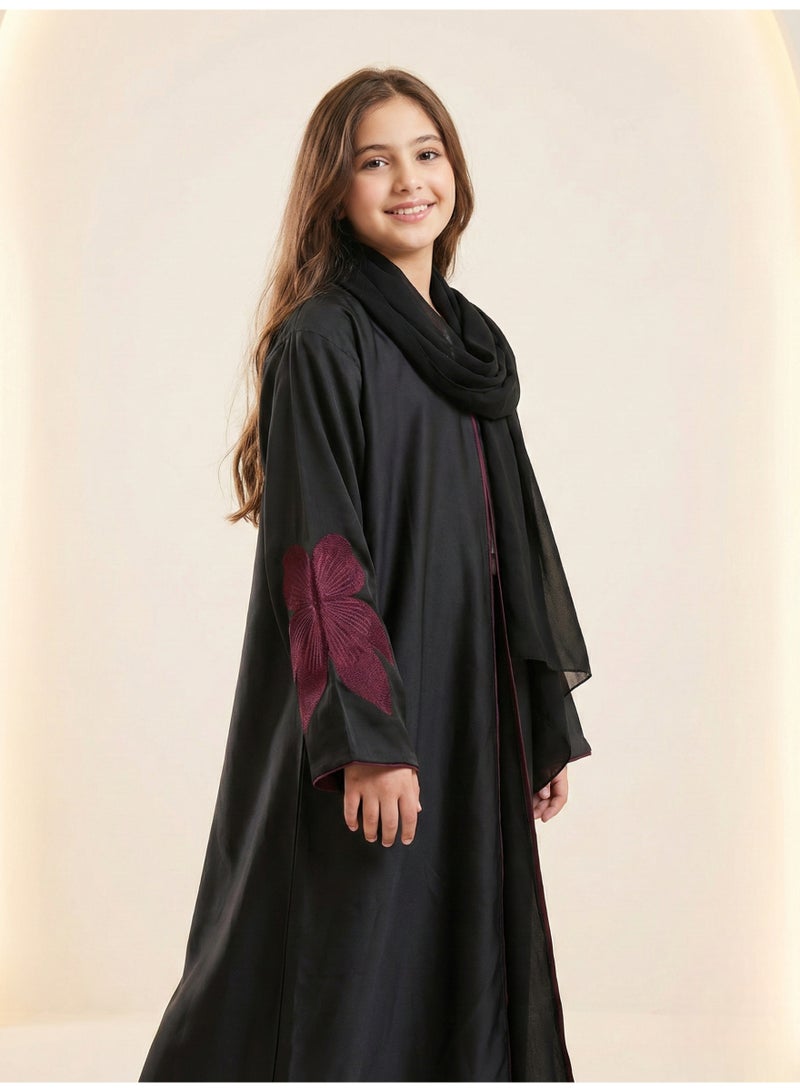 BHNS Abayas for school and abayas for the confusing age | Abaya for the confusing age and abaya for the confusing age | Colored abayas for the confusing age and abayas for the confusing age | Abaya for the confusing age and abayas for young ones | Small abayas for girls that suit every style | Abaya for short girls and abaya for short | Abaya for school and abayas for intermediate | Abaya for secondary and abaya for university | Fancy elegant soft luxurious abayas | Abaya of the trend Gulf bisht black | Abayas for teenage girls and for teenagers suitable for middle school - Image 2